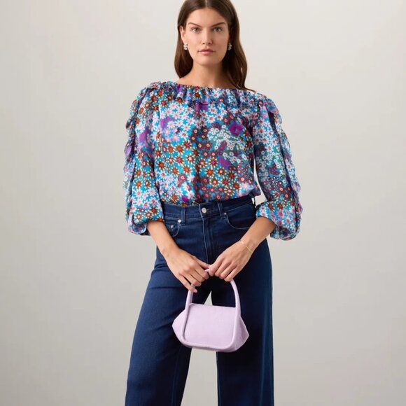 kate spade Tops - kate spade Pacific Petals Chiffon Blouse
